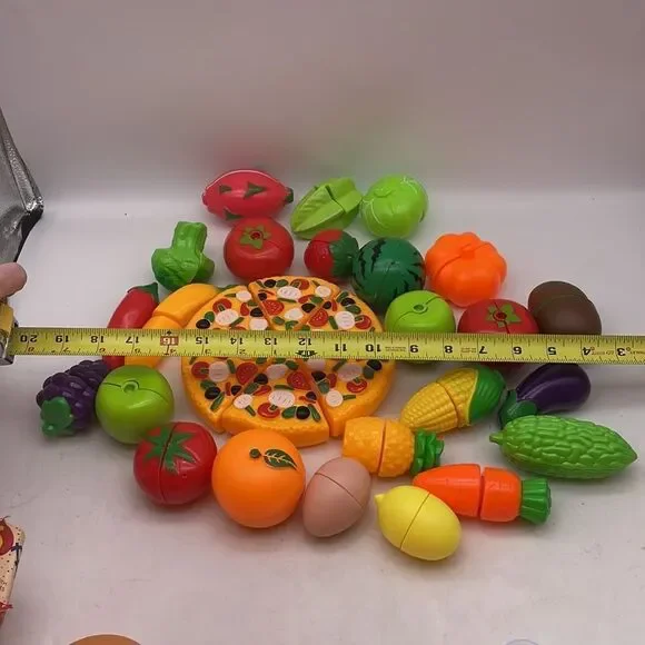 Mixed lot of pull apart food hook and loop fruit vegetables and more